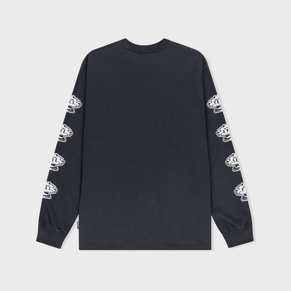 ★YESEYESEE★ YES Monitor LS Light Grey yeseyesee Y.E.S Monitor L/S - Light Grey | International Store