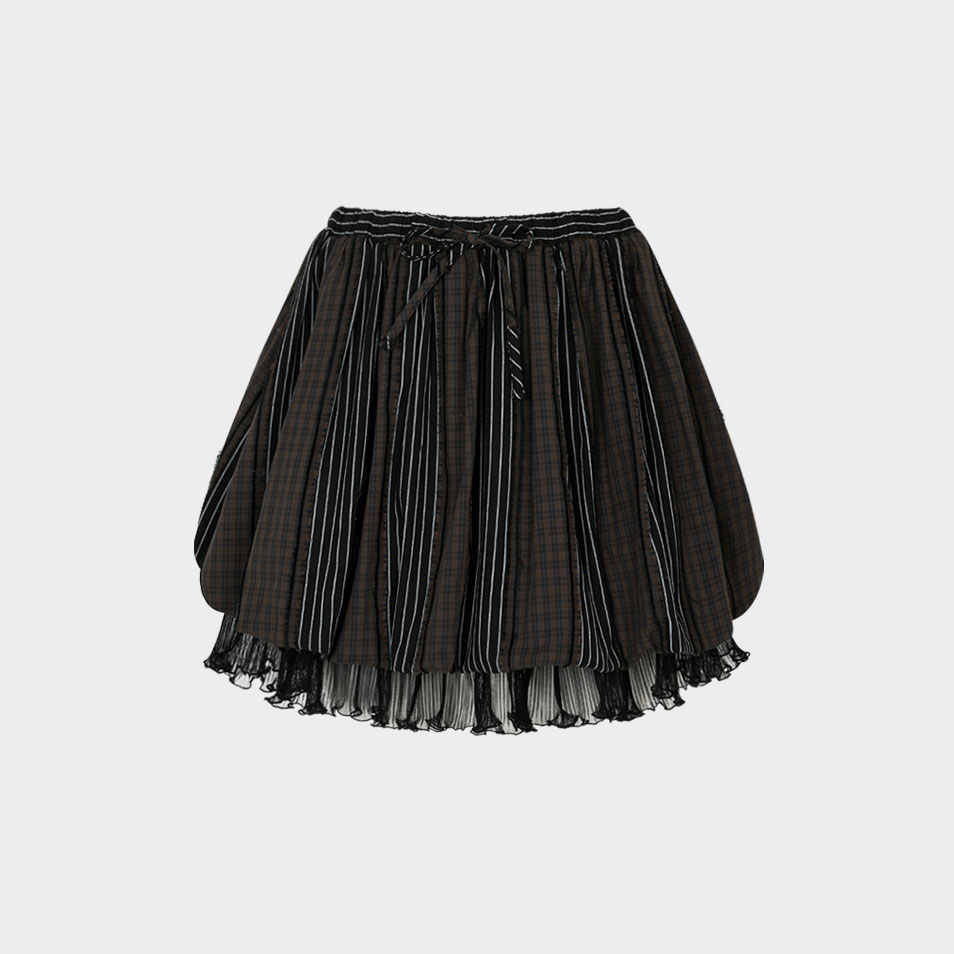 ◆Loulouseoul◆ Glow Sheer Layering Skirt Gray P0000FRI Glow Sheer Layering Skirt (Gray) - LOULOUSEOUL