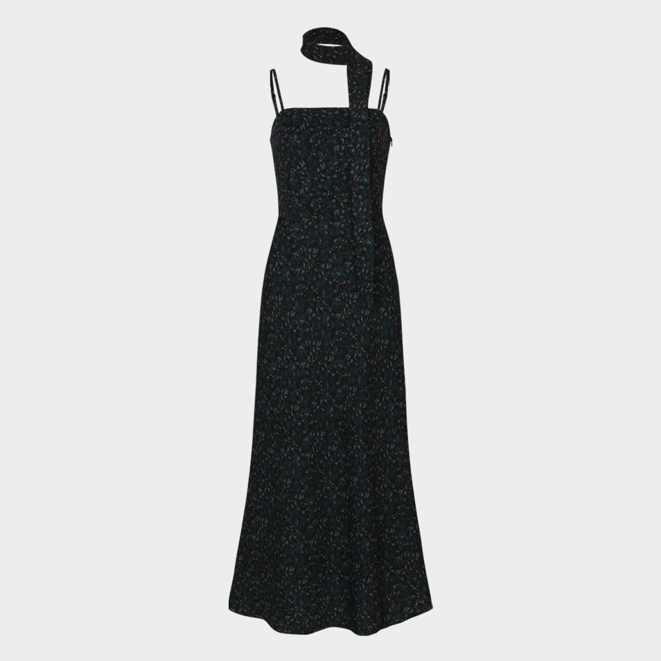 Butterfly Night Rose Dress (Charcoal) - 감도 깊은 취향