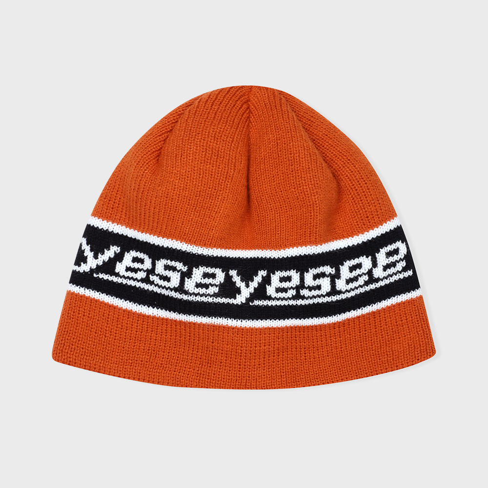 YESEYESEE x Newera Y.E.S Jacquard Pompon Knit Beanie Orange