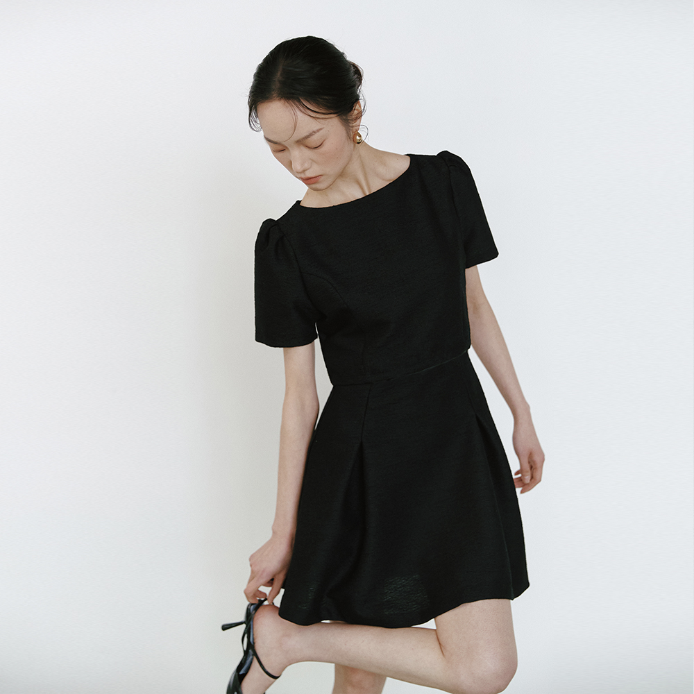 ワンピース ETMON Side Shirring Dress, Black Designer fashion, Seoul-fully created | W Concept