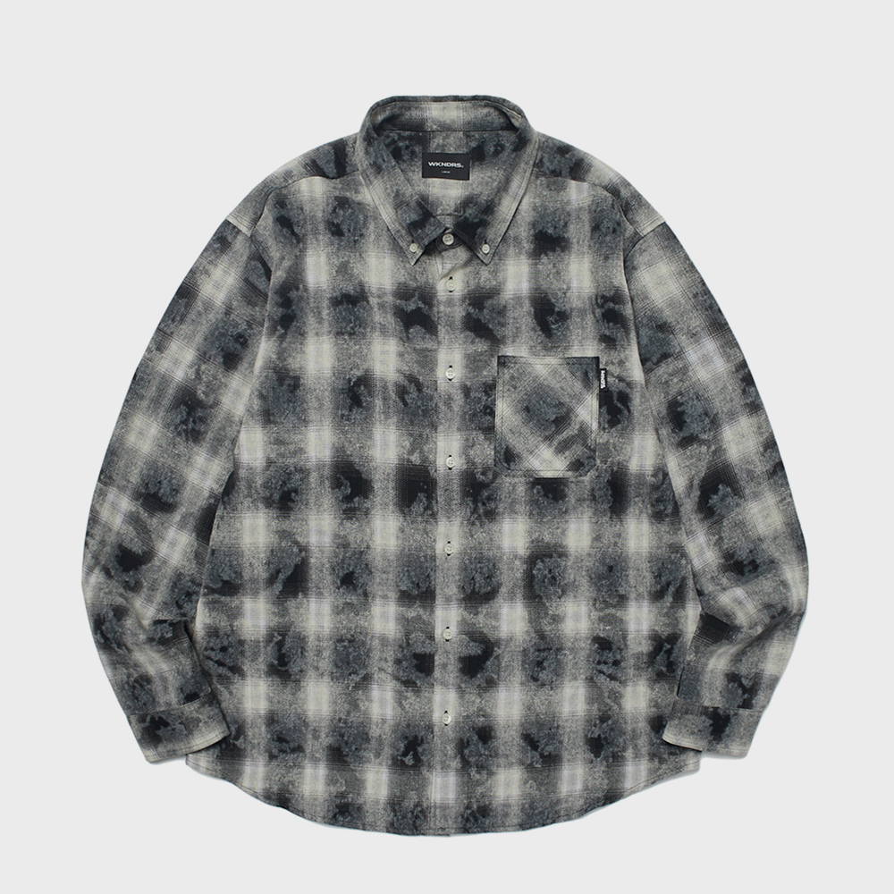 ★関税込★BLACKBLOND★BBD No Sympathy Layered Check Shirt★ BBD No Sympathy Layered Check Shirt (White) - BLACKBLOND
