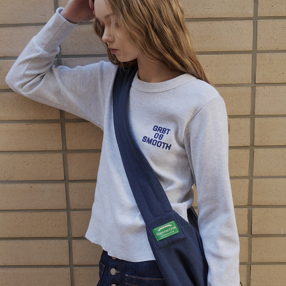 [GREEN BUTTER] Chain-Needlework Stripe Tee 4color★韓国発 Chain-Needlework Stripe Tee (Green) - 그린버터