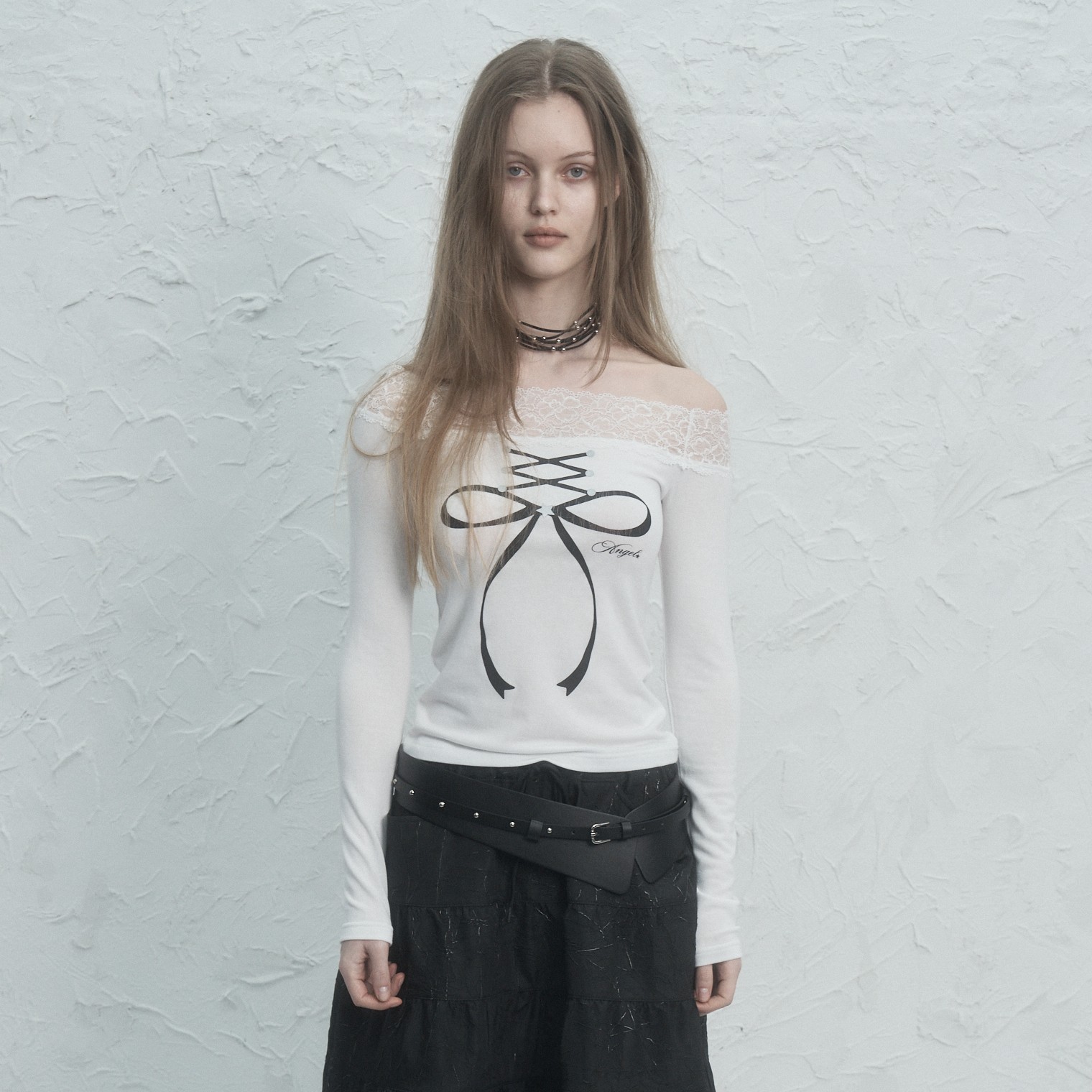YOUHEE X LITTLE TWIN STAR STRIPE LONG SLEEVE BLACK - 감도