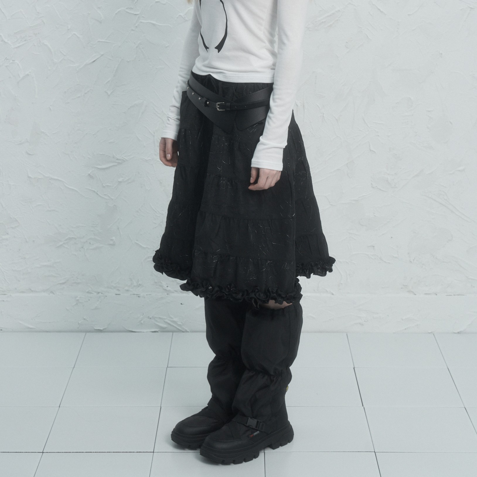 ★SETUP-EXE★FRILL CANCAN SKIRT / CAMO★正規品/韓国送料込 MUSINSA公式 | SETUPEXE FRILL CANCAN SKIRT / CAMO