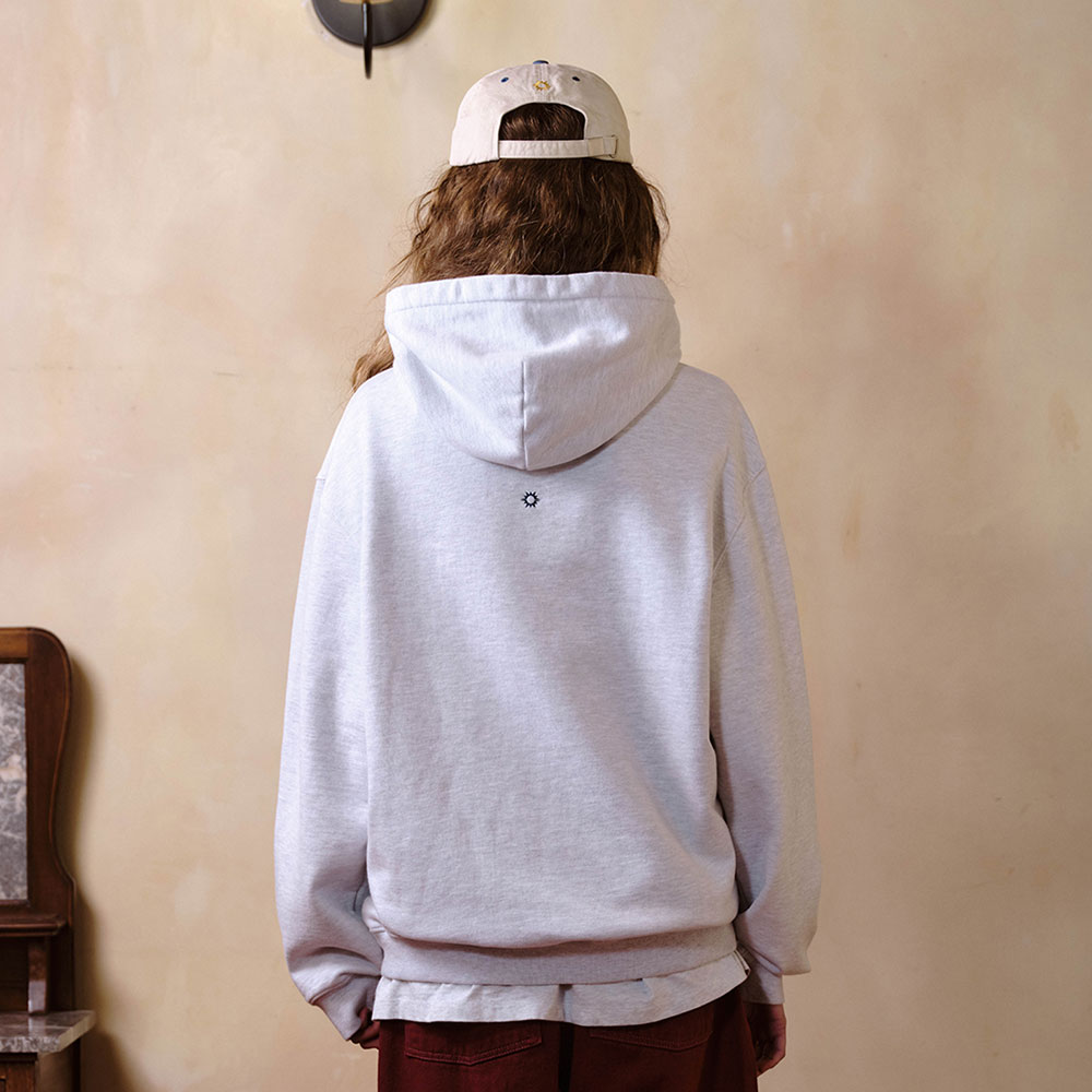 パーカー・フーディ [Hello Sunrise]Sunrise Logo Hoodie_White Melange R4981 Hello Sunrise]Sunrise Logo Hoodie_White Melange R4981