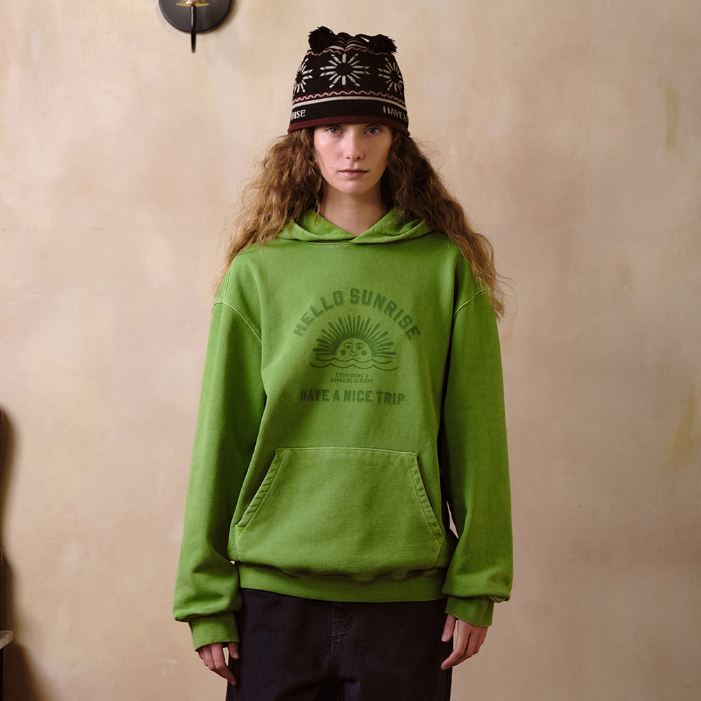 パーカー・フーディ [Hello Sunrise]Sunrise Logo Hoodie_White Melange R4981 Hello Sunrise]Sunrise Logo Hoodie_White Melange R4981