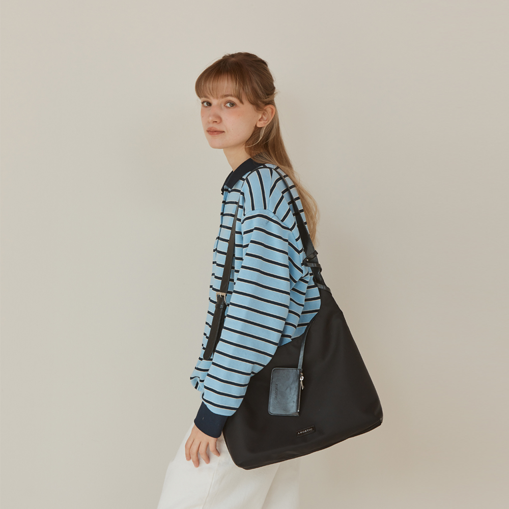 ★ANOETIC★ ANC CLASSIC HOBO BAG & CARD WALLET SET_BLACK ANC CLASSIC HOBO BAG & CARD WALLET SET_BLACK - OCO, 브랜드