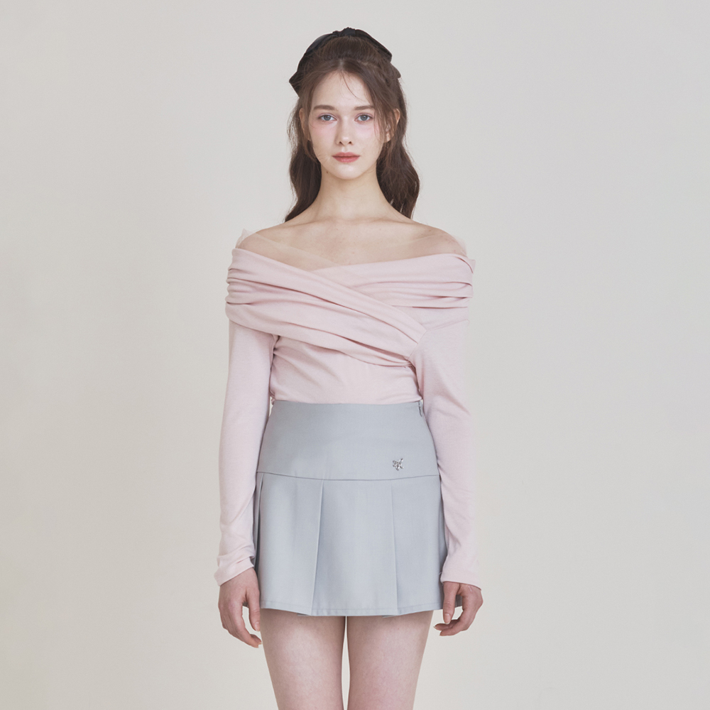 Tシャツ・カットソー ETMON Strap Shirring TShirt, Ivory Etmon-Strap Shirring T-Shirt, Ivory│삼성물산 온라인몰 SSF Shop