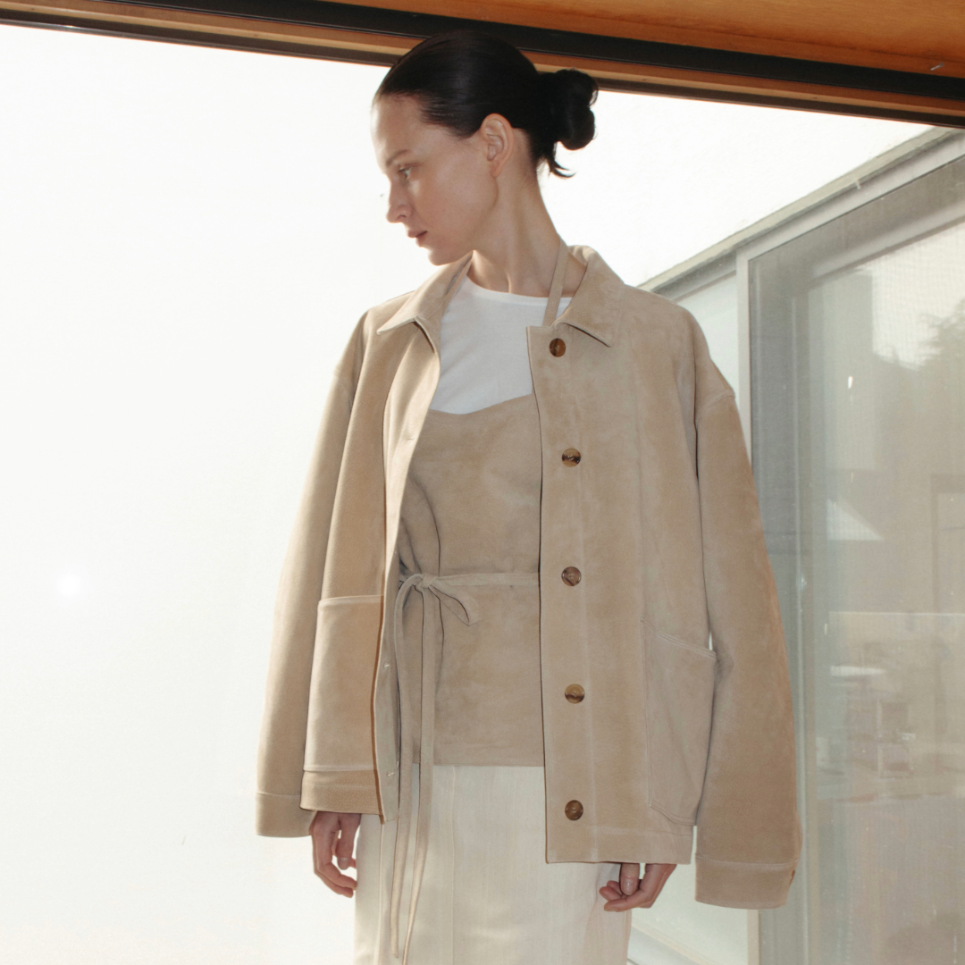 29CM 단독] Suede work jacket (gray / light beige) - 감도 깊은 취향