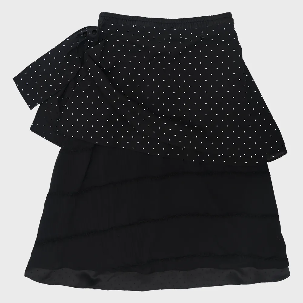 【THE MUSEUM VISITOR】 DOT MIXED MAXI SKIRT /追跡付 DOT MIXED MAXI SKIRT (LIGHT GREY) - 감도 깊은 취향 셀렉트샵 29CM