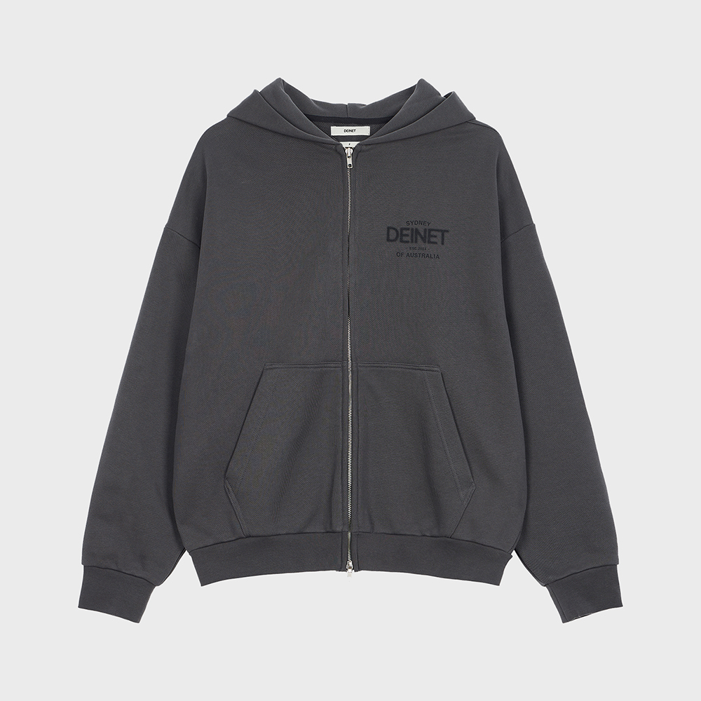 ◆DEINET◆ LOST IN SYDNEY ZIPUP HOODIE IN CHARCOAL KDCCL4F91 LOST IN SYDNEY ZIP-UP HOODIE IN BLACK - 감도 깊은 취향