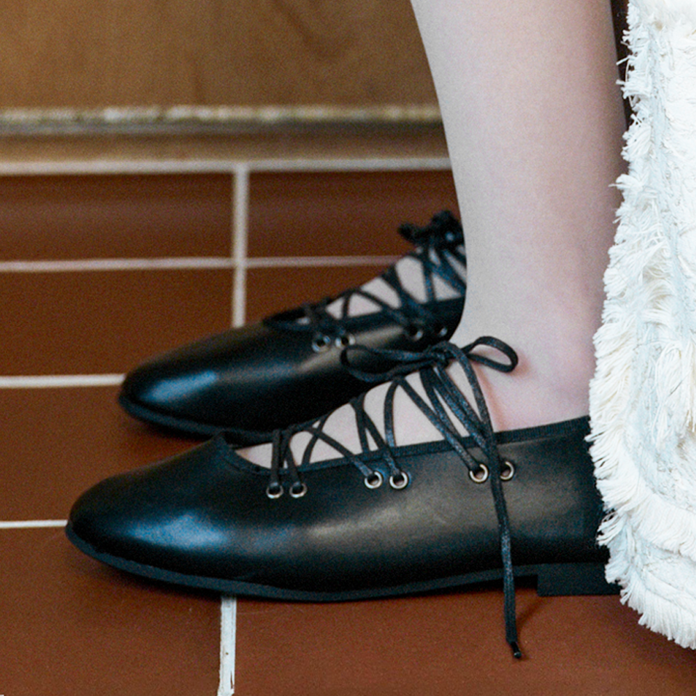 BELLA LACEUP FLATS - 5 colors