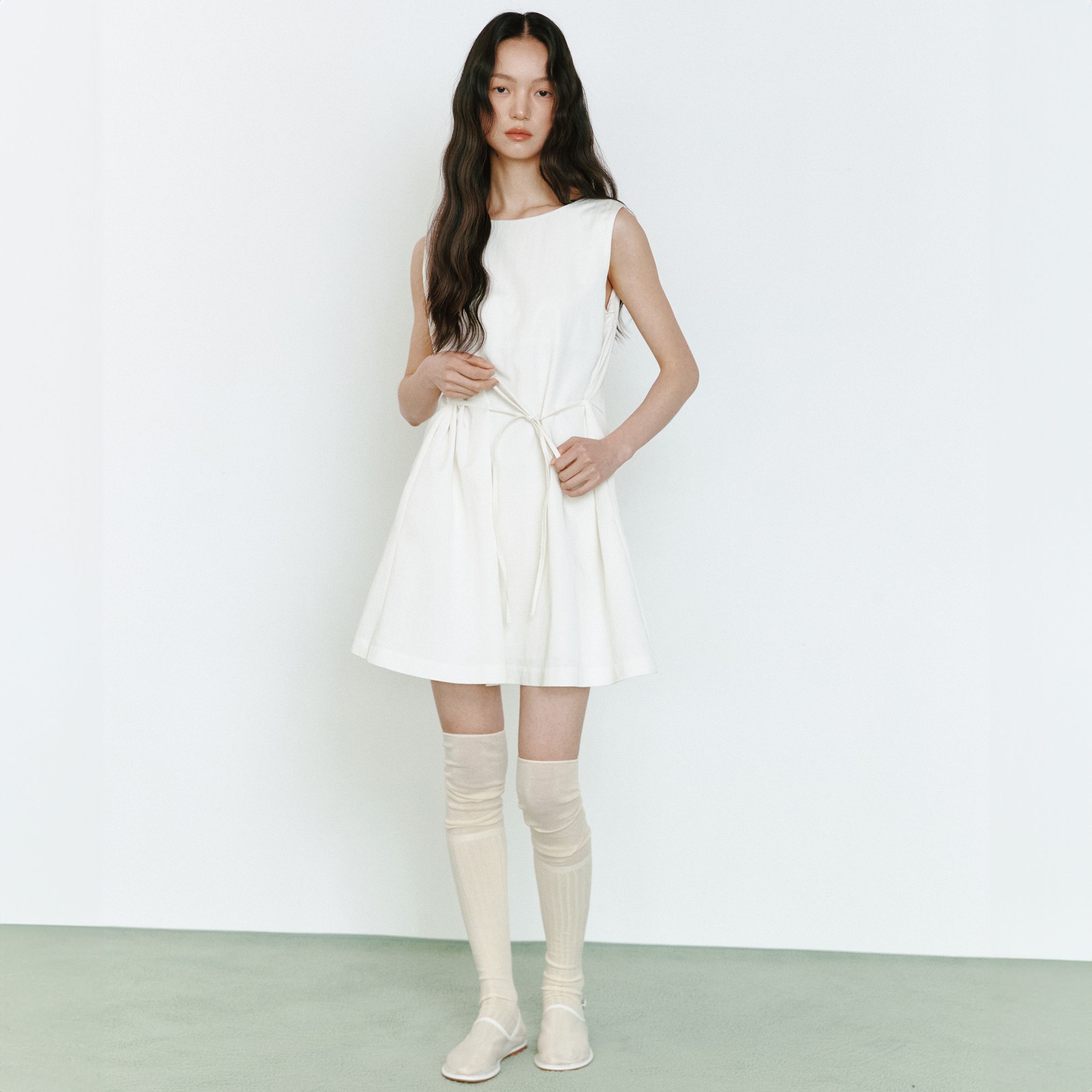 ★RAIVE★ Shirring Shirts Onepiece in Ivory VW2AO47003 Shirring Shirts Onepiece in Ivory VW2AO470-03 - 레이브