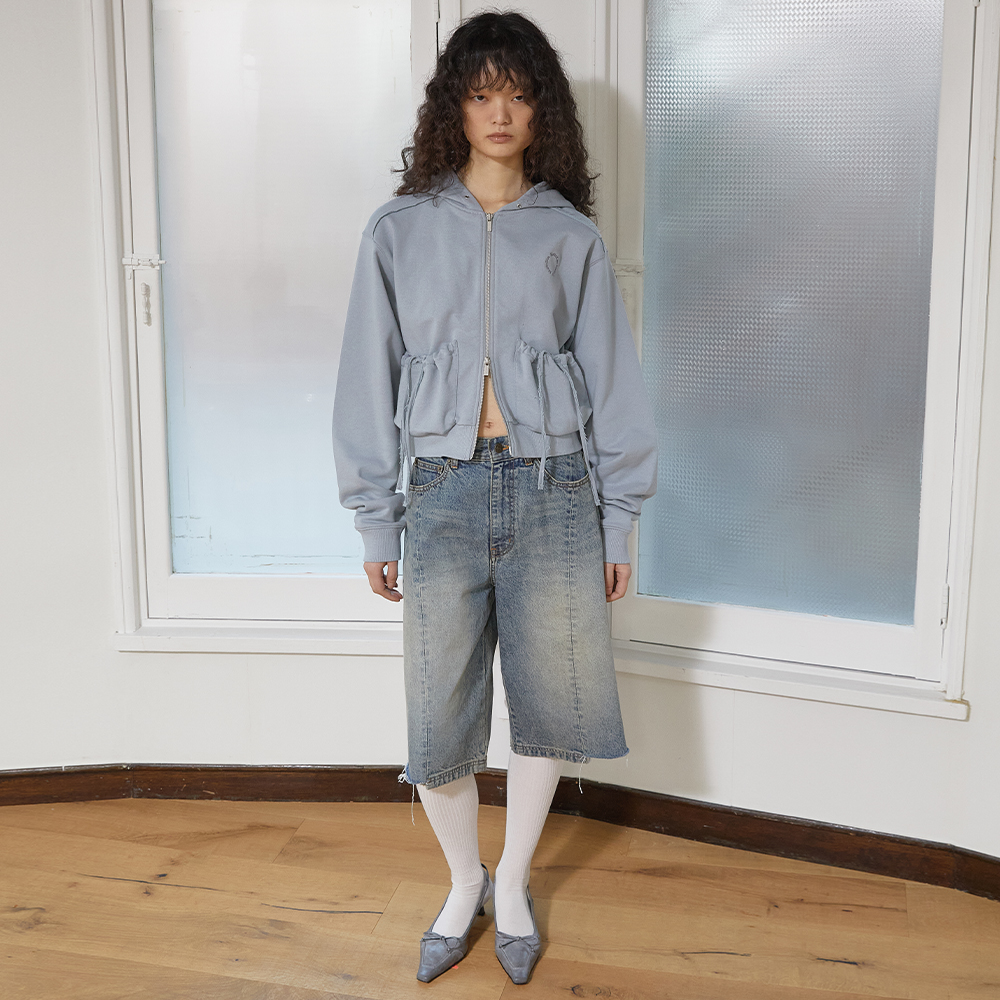 MATIN KIM ■ HEM POINT BERMUDA DENIM PANTS FOR WOMEN デニム MUSINSA | MATIN KIM HEM POINT BERMUDA DENIM PANTS FOR WOMEN