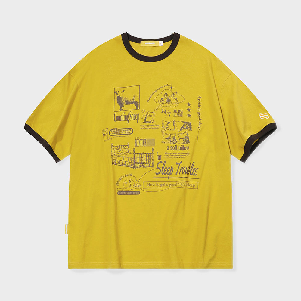 Umbro x MOONSUN Ringer Lettering T-Shirt / Yellow - 감도