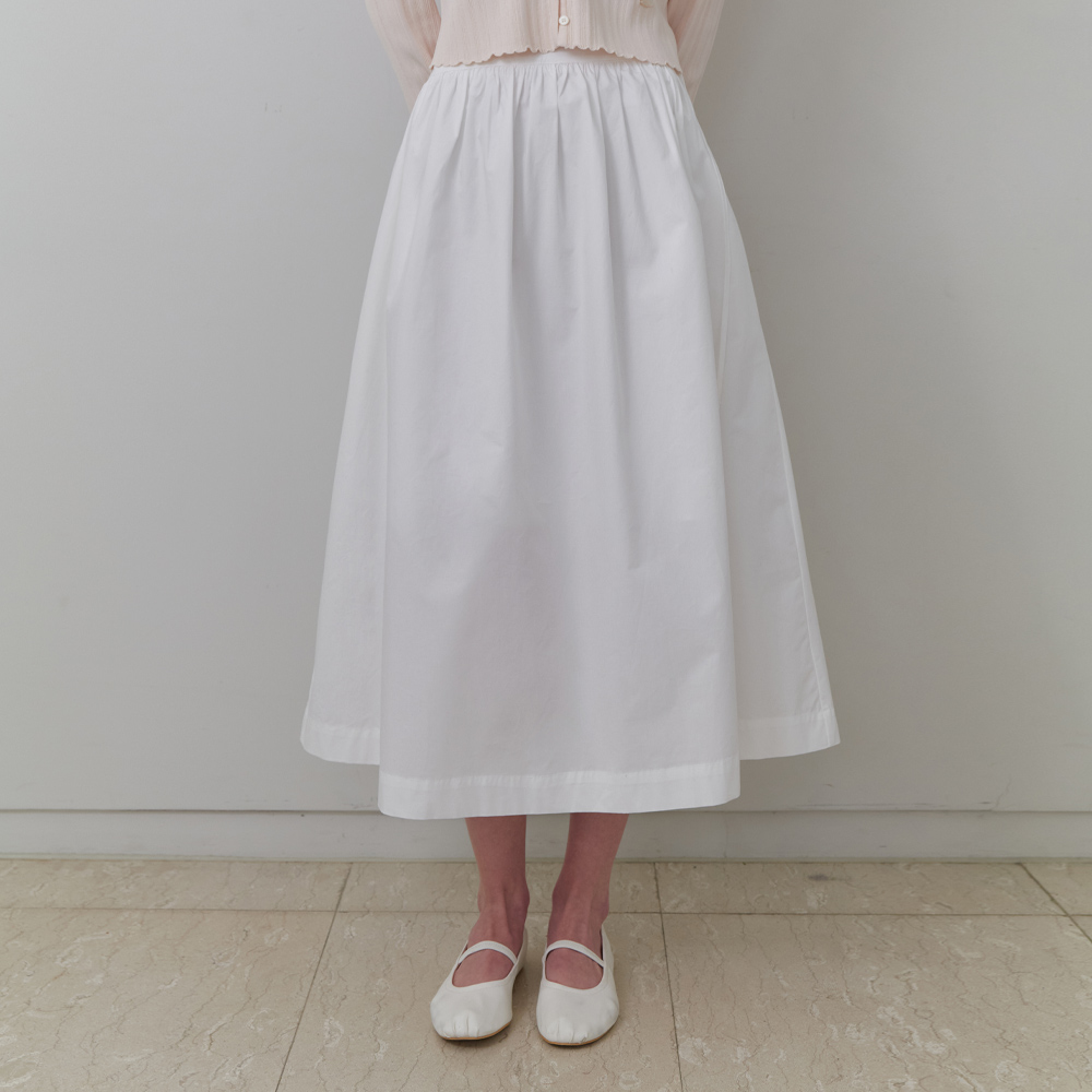 Heidi shirring skirt (white) - 감도 깊은 취향 셀렉트샵 29CM