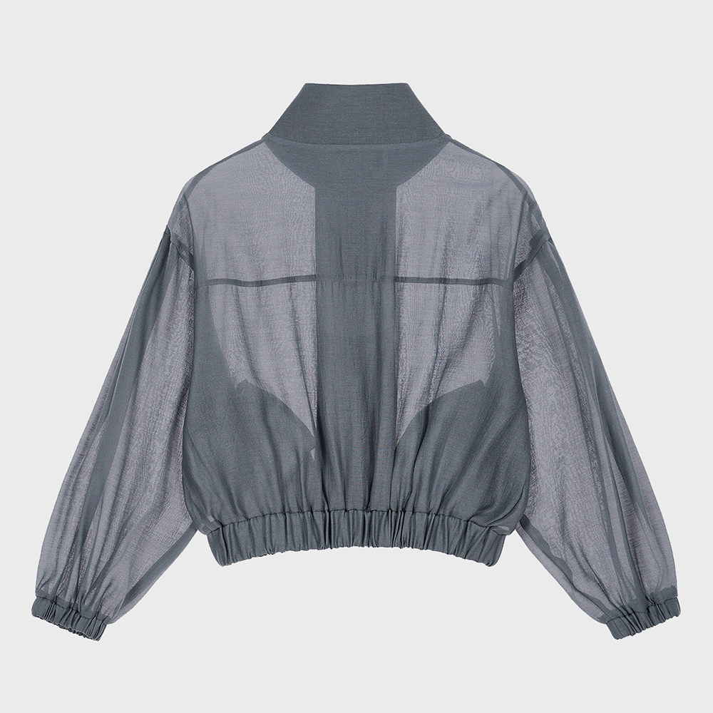 ★OVERDUEFLAIR★INCISION NYLON BLOUSON JUMPER SHEER BLOUSON JUMPER IN GREY - 감도 깊은 취향 셀렉트샵 29CM