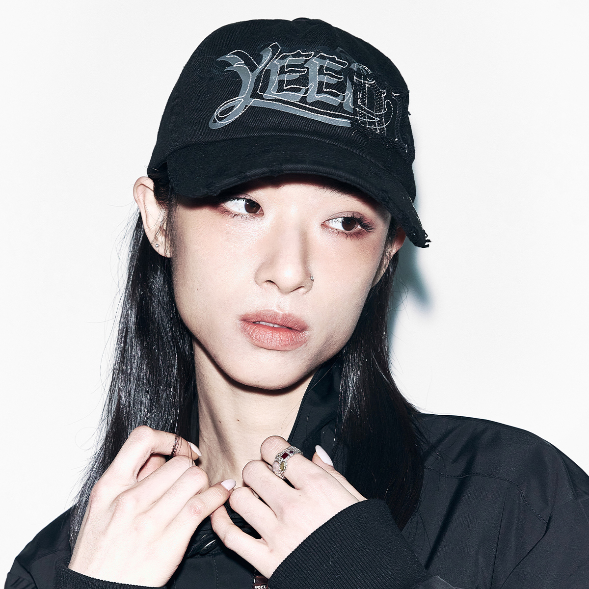 [OPEN YY] / ☆ 25SS YY GRADIENT BALL CAP / CHARCOAL YY GRADIENT BALL CAP, CHARCOAL