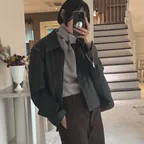 워시드 엣지 레더 자켓_BLACK