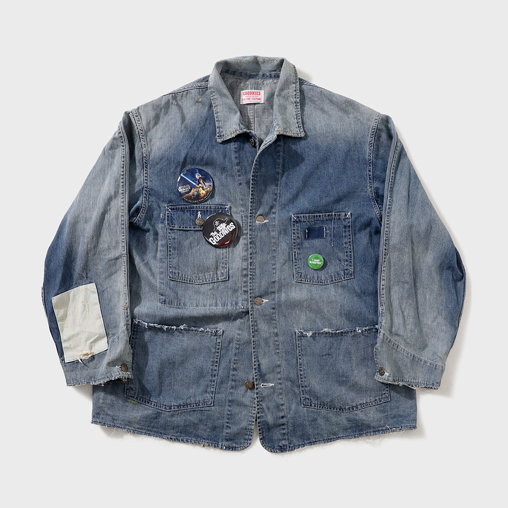 ジャケット WOOALONG Nonfade curve stitch denim jacket INDIGO WL241DJK0 WOOALONG]UNISEX☆Non-fade curve stitch denim jacket アウター