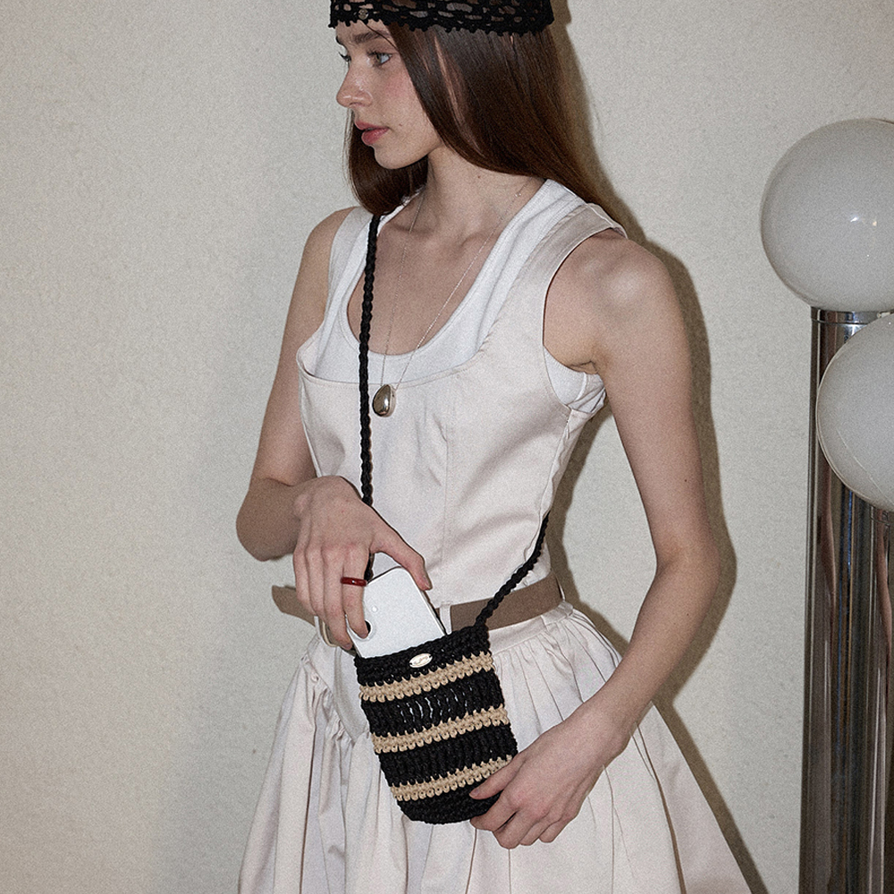 ★OROGEE★TANGLED SWIM KNIT BAG★Black★韓国★大人気★ Tangled Swim Knit Bag_Red - 감도 깊은 취향 셀렉트샵 29CM