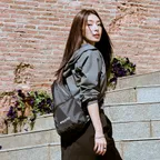 크러스트 멀티플 슬링백 (BLACK)