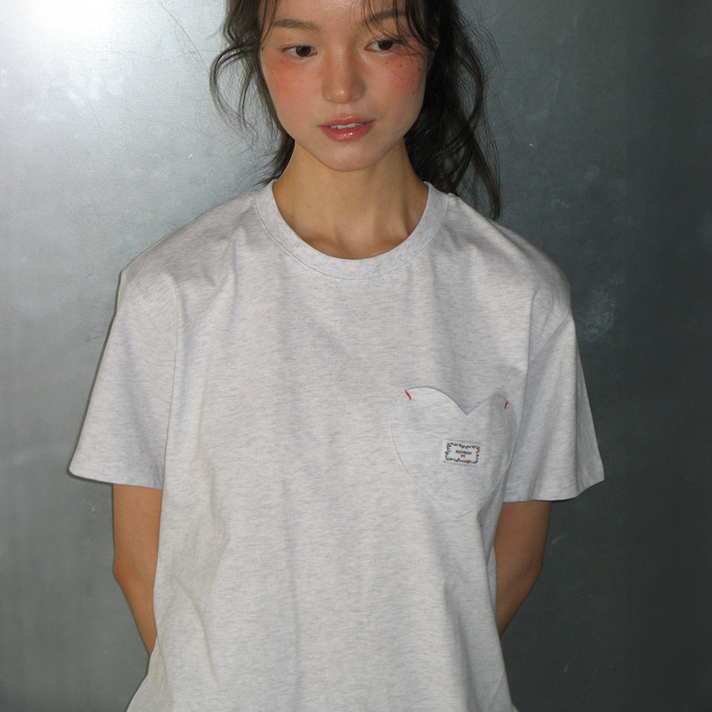 RONRON☆RUFFLE HEART CUT OUT PUFF SLEEVE HALF T SHIRT RUFFLE HEART CUT OUT PUFF SLEEVE HALF T SHIRT WHITE - RONRON