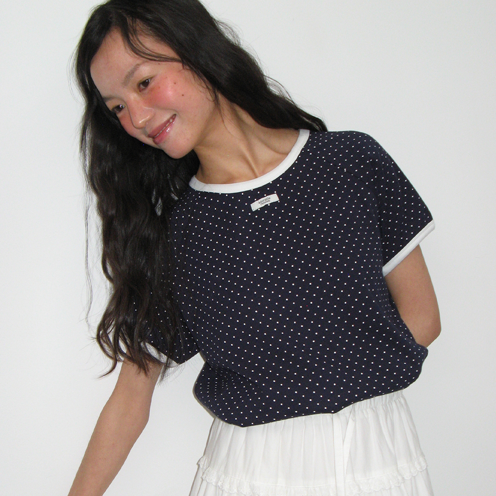 RUFFLE HEART CUT OUT PUFF SLEEVE HALF T SHIRT WHITE - 감도