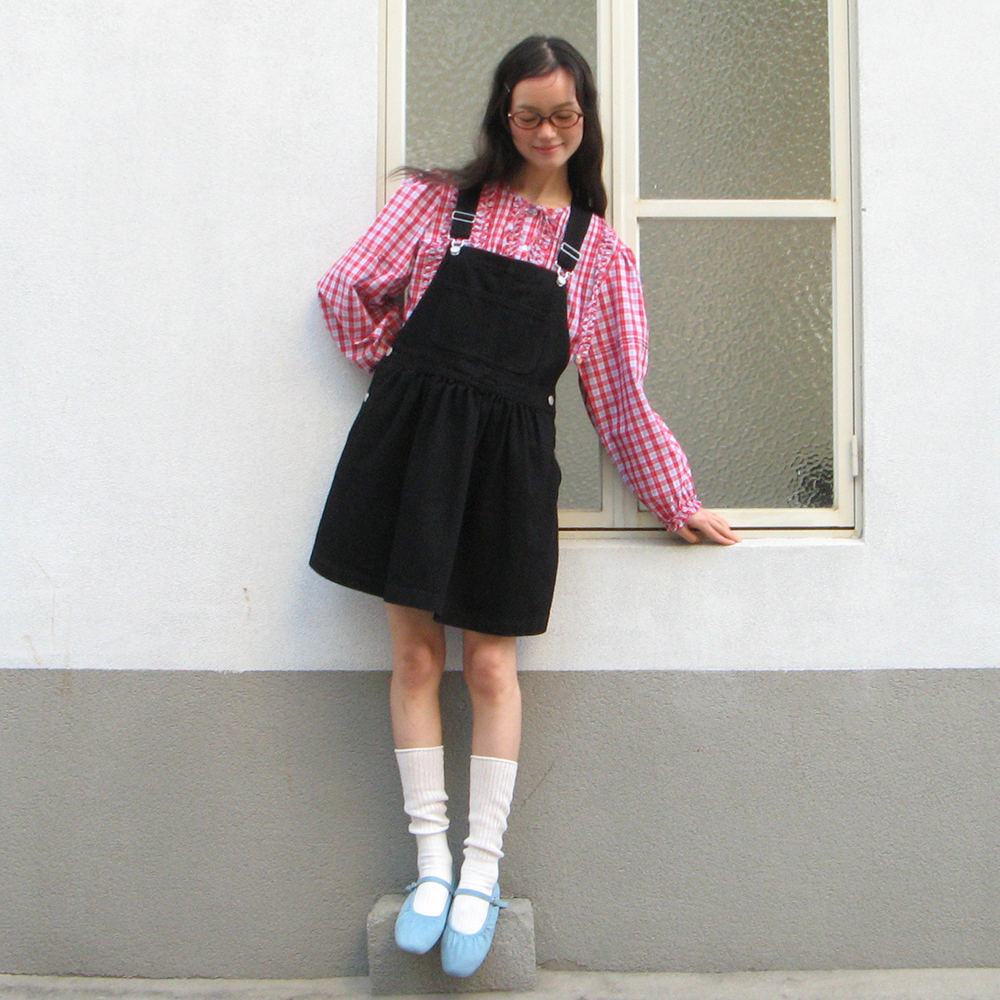 ワンピース ROUND COLLAR FRILL KANGKANG SHIRT DRESS PINK STRIPE RONRON ROUND COLLAR FRILL KANGKANG SHIRT DRESS PINK STRIPE