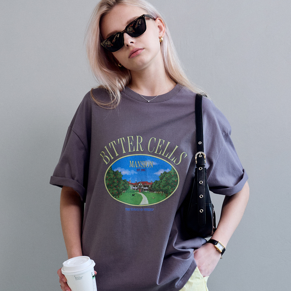 X MINJUKIM] OVERFIT KITTY T-SHIRT - 2 colors - 감도 깊은