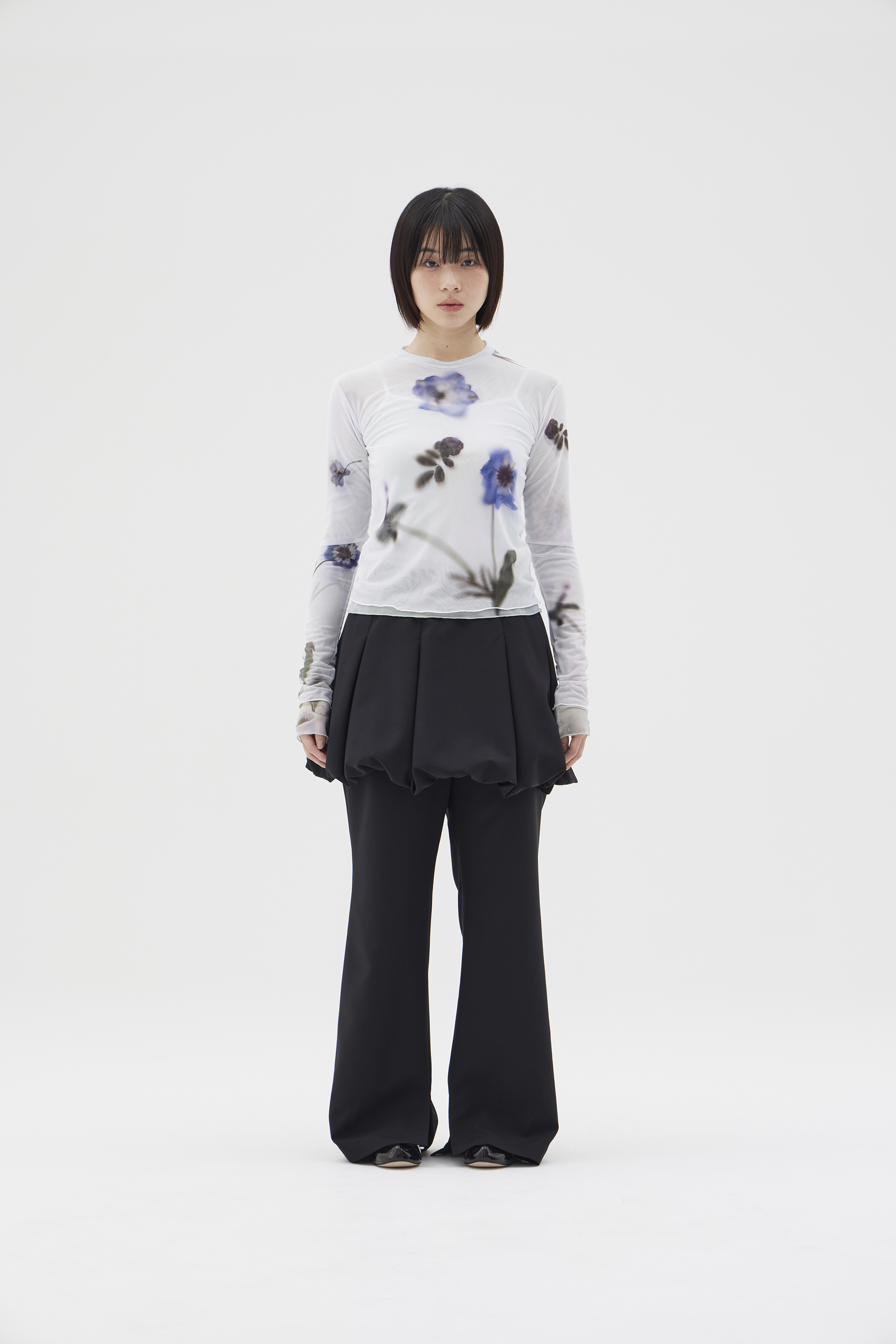 PRESSED FLOWER JERSEY TOP (BLUE) - 감도 깊은 취향 셀렉트샵 29CM