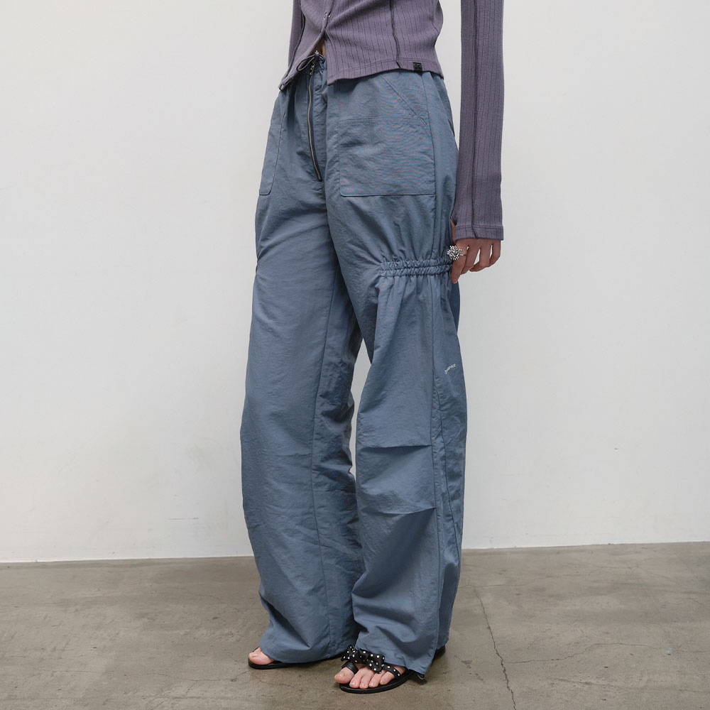 ◆typeservice◆ Textured Ruffled Comfy Pants Gray OSTB07GYF Textured Ruffled Comfy Pants [Gray] - 감도 깊은 취향 셀렉트