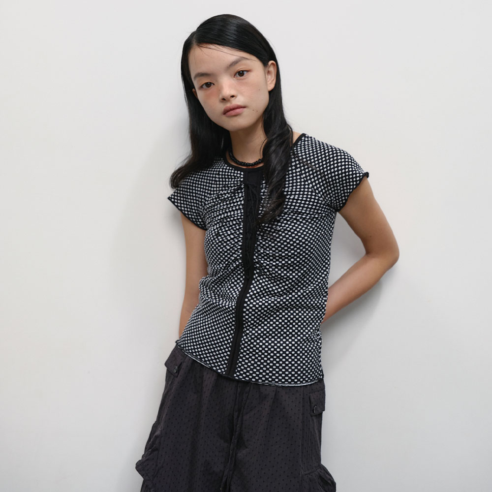 ◆typeservice◆ Lace Up Strap Top Black OSTT17BKF Lace Up Strap Top [Black] - 감도 깊은 취향 셀렉트샵 29CM
