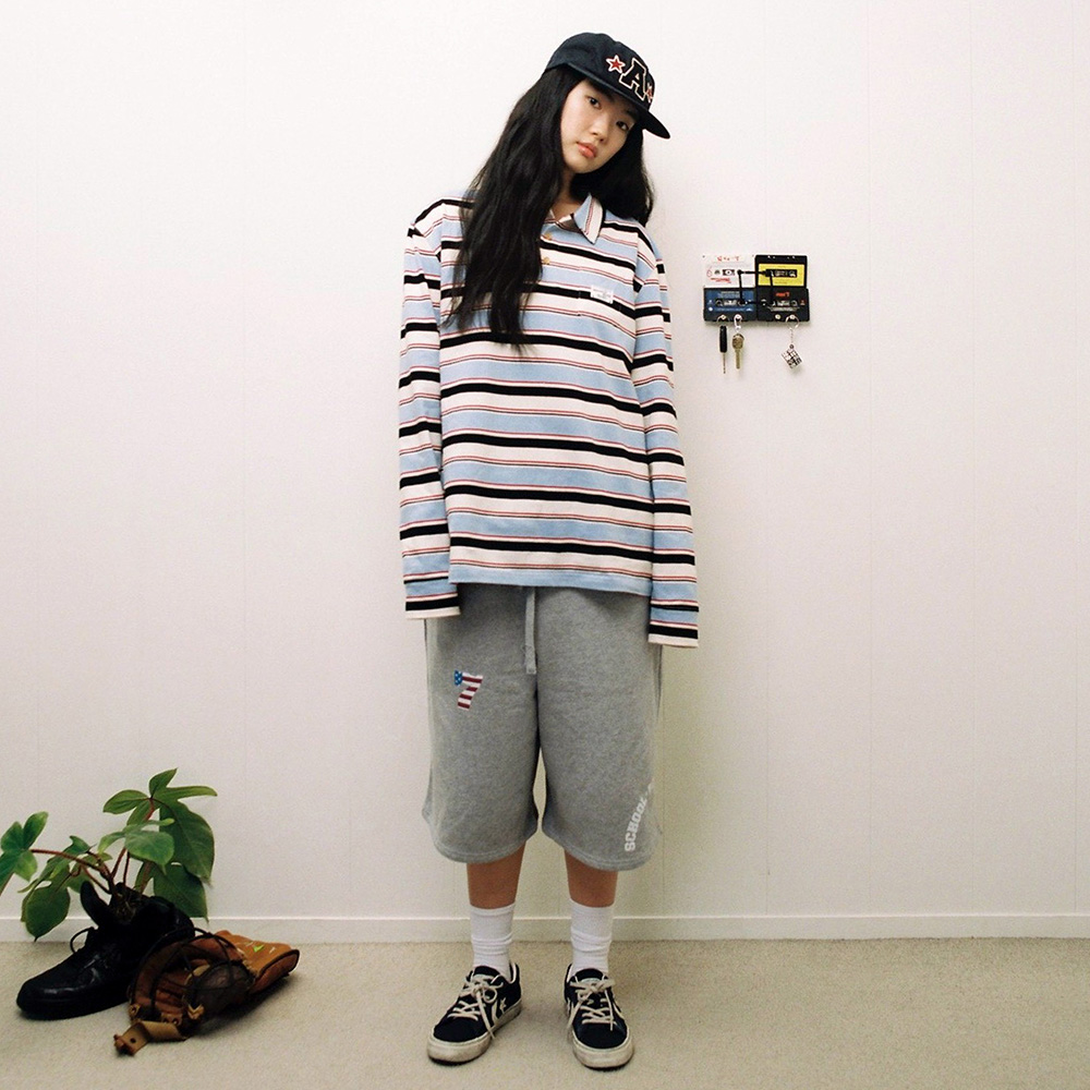 AEAE TRUNK LAYERED SWEATSHORTS