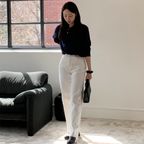 [인플루언서 꼬민지, 김지민님 착용]Cream Jeans (Cream)
