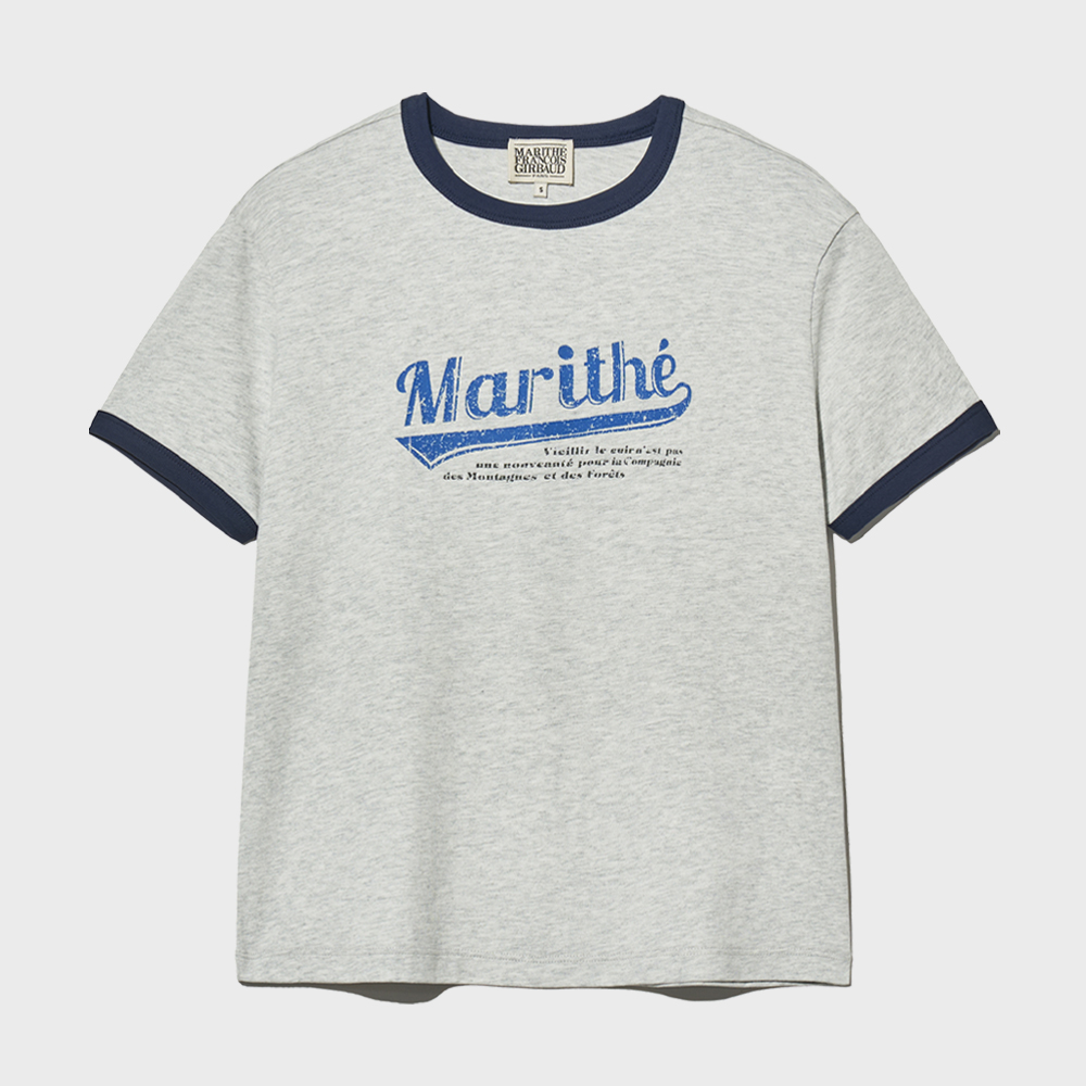 W DOODLE HOUSE GRAPHIC RINGER TEE ivory - 감도 깊은 취향