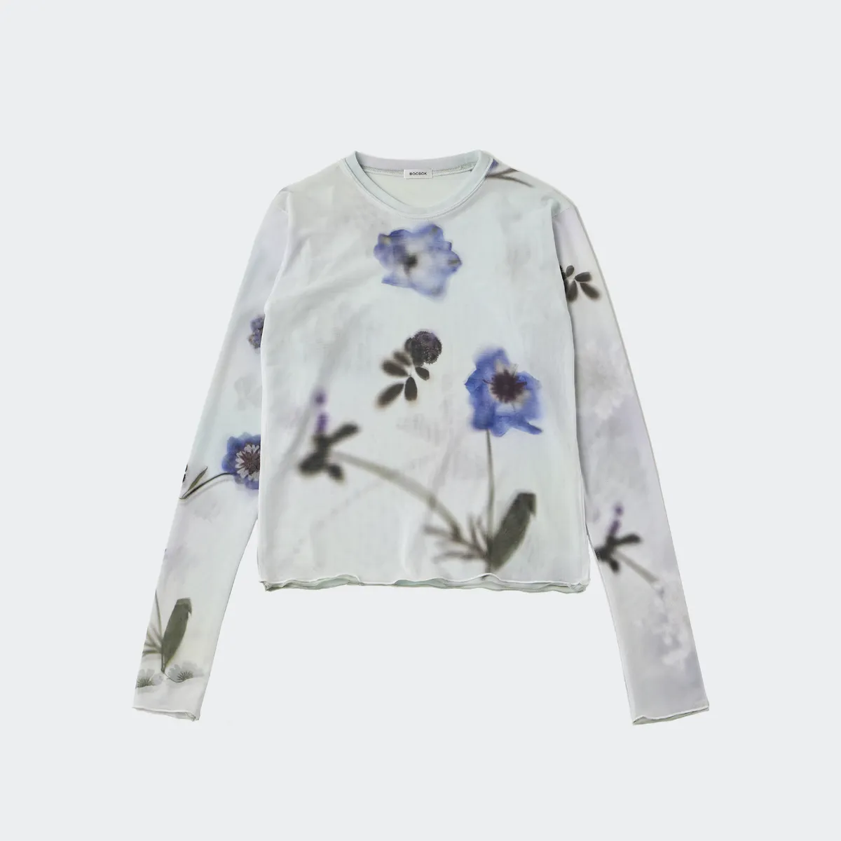 行列のできるレビュー商品、集めました。高評価アイテム 깊은 감도 - (BLUE) TOP JERSEY FLOWER PRESSED 취향 29CM 셀렉트샵 トップス