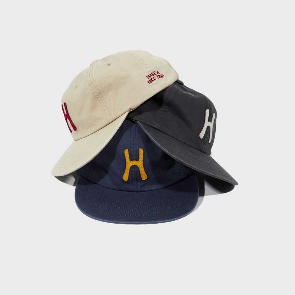 H Logo Cotton Relaxed Fit 6Panel Cap_Charcoal - 감도 깊은