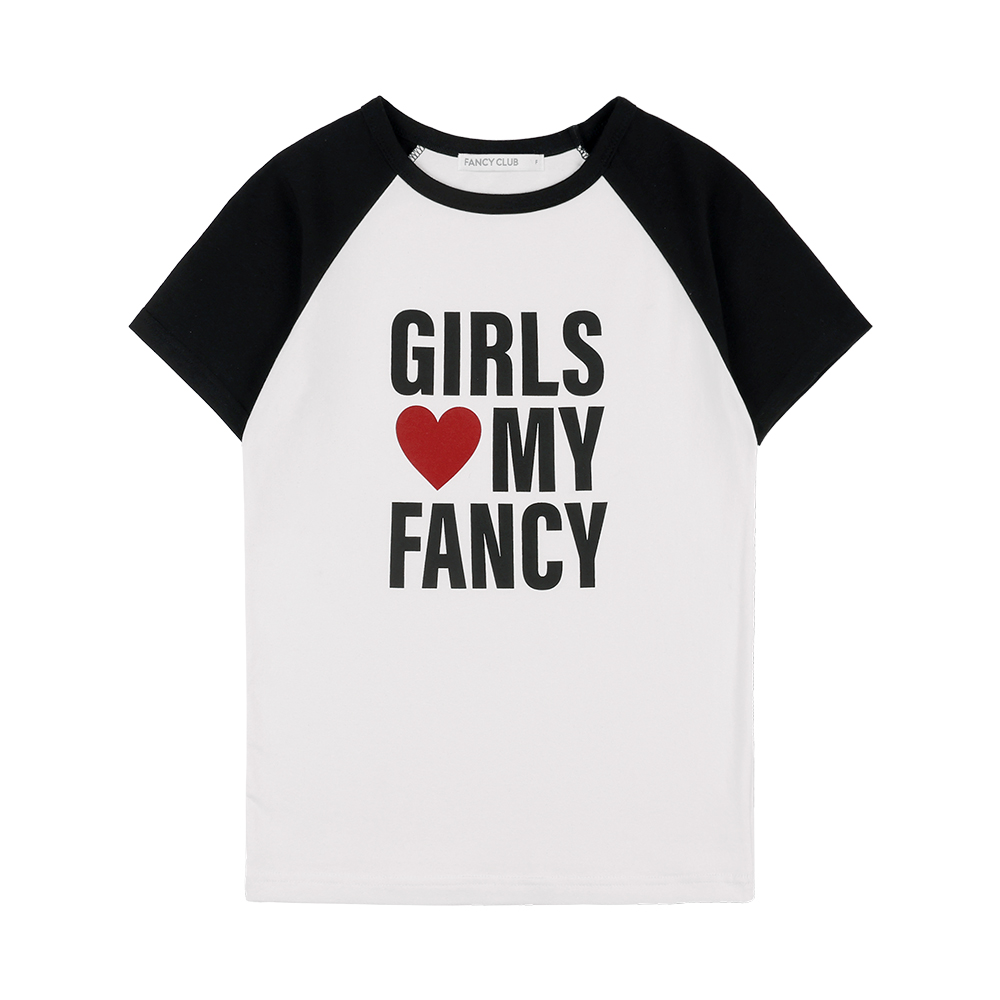 GIRLS MY FANCY TEE (BLACK) F25QB105 - 감도 깊은 취향 셀렉트