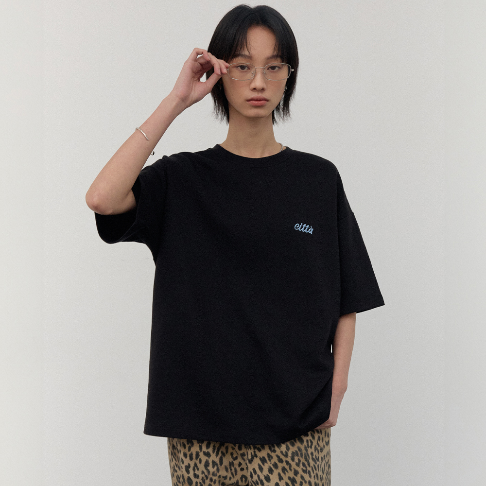 LAYERED BOLERO HALF SLEEVES T-SHIRT BLACK - 감도 깊은 취향