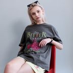 Cherry Berry Tee-Dark Grey
