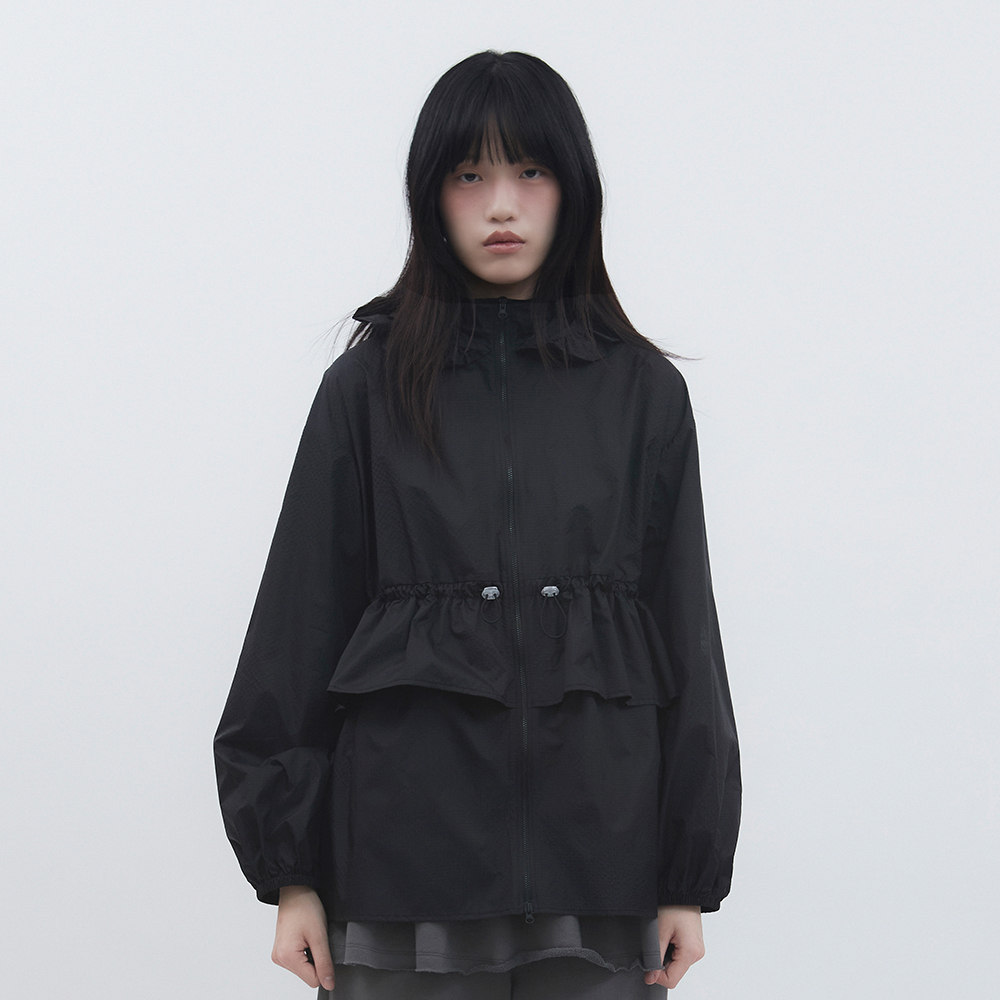 FRILL LAYERED HOOD JACKET [BLACK] - 감도 깊은 취향 셀렉트샵 29CM