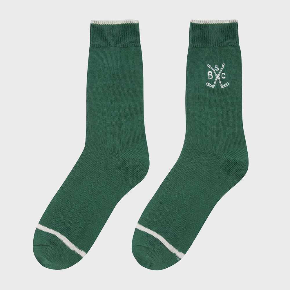 Tactel Leisure Socks - British Racing Green & Ivory - 감도