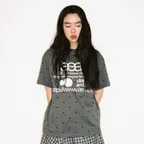 WEB LOGO DOT T-SHIRTS [CHARCOAL]