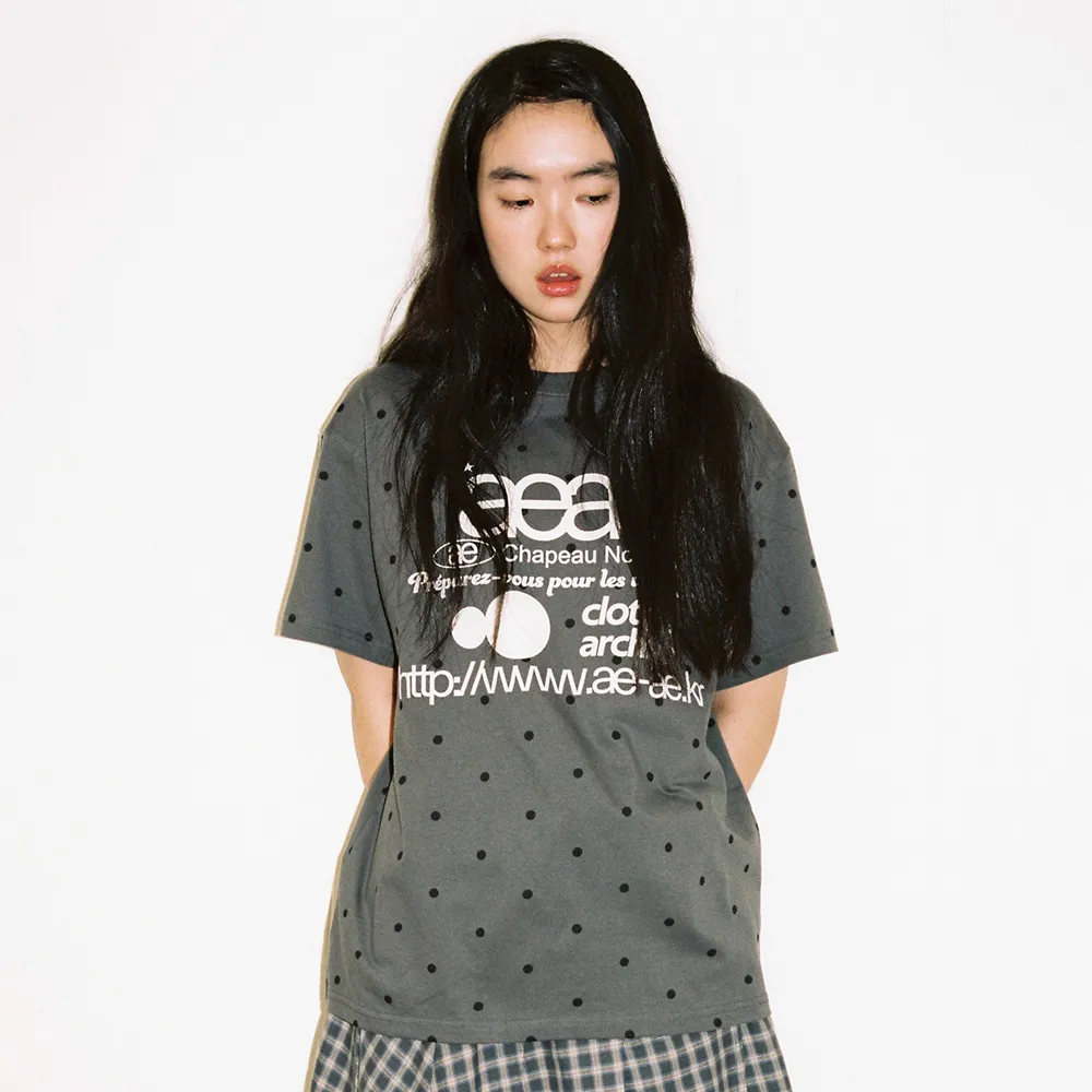 WEB LOGO DOT T-SHIRTS [CHARCOAL]