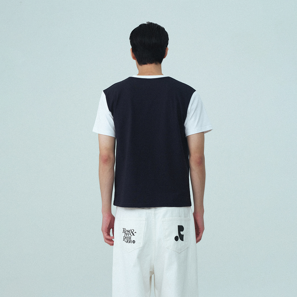 【Rest & Recreation】 WAVE LOGO COLORATION T-SHIRT / 追跡付 Rest & Recreation] WAVE LOGO COLORATION T-SHIRT - WHITE 正規