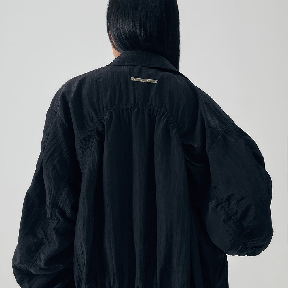 韓国商品/TREMINGBIRD Airy Sheer Shirring Jumper Airy Sheer Shirring Jumper [ Black ] - 감도 깊은 취향 셀렉트