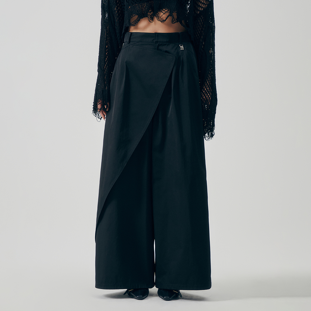 TREEMINGBIRD◆Oblique Wrap Pants 韓国人気 シンプル Oblique Wrap Pants [ Beige ] - TREEMINGBIRD