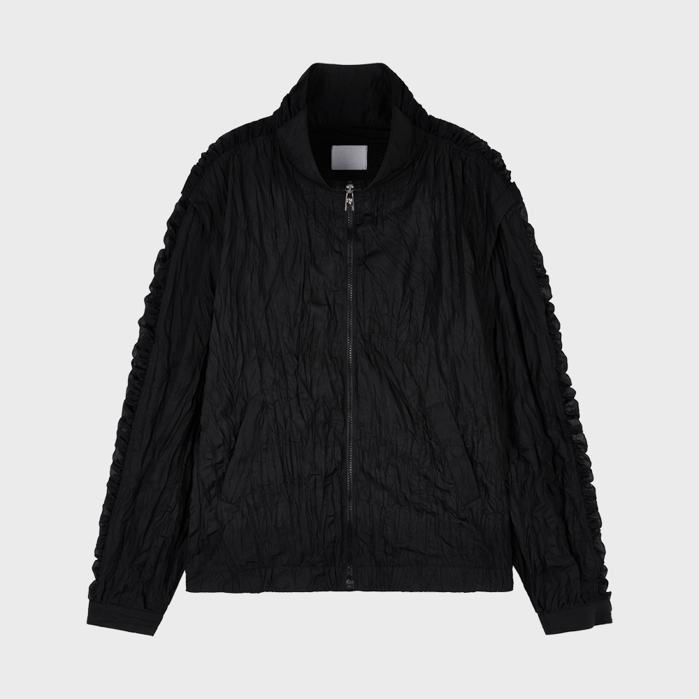 Gimmetheyoung★韓国★人気★G_SHEER SHIRRING TEXTURE JUMPER G_SHEER SHIRRING TEXTURE JUMPER / BLACK [Restock] - 감도